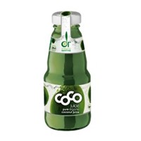 Mladý zelený kokosový ořech 200ml skleněná lahev